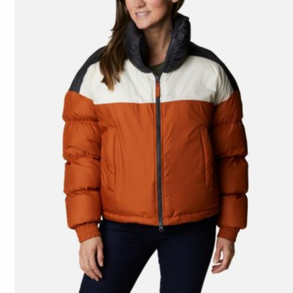 Columbia Pike Lake Cropped Puffer Jacket Size Large NWT